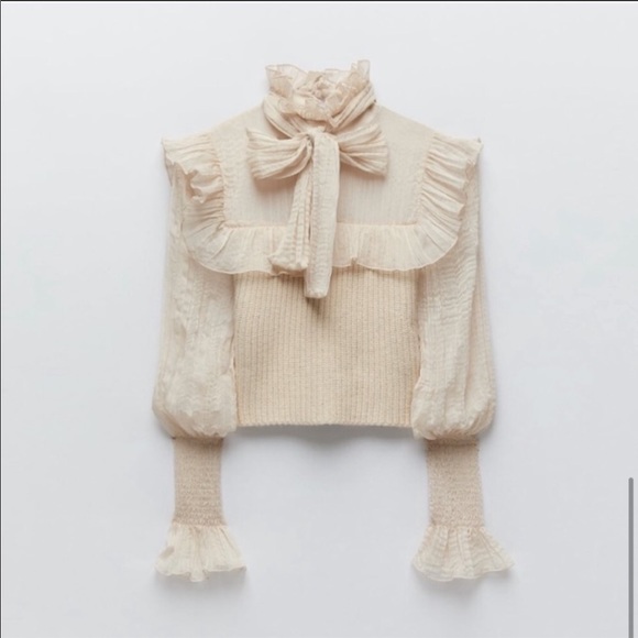 ZARA COMBINATION KNIT SWEATER - Picture 7 of 7